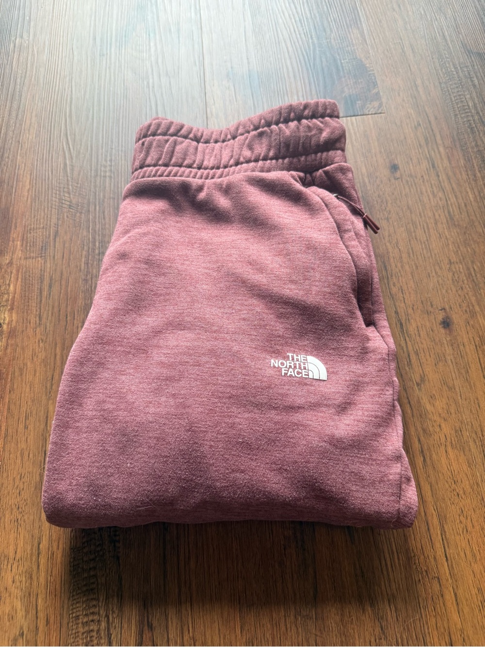 The North Face Maroon Track Joggers with Logo